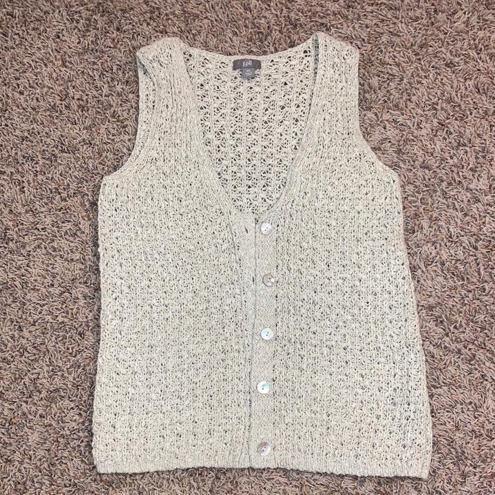 J. Jill Cream Knit Vest